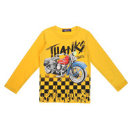 Picture of SEAGULL YELLOW BLOUSE WITH MOTORCYCLE