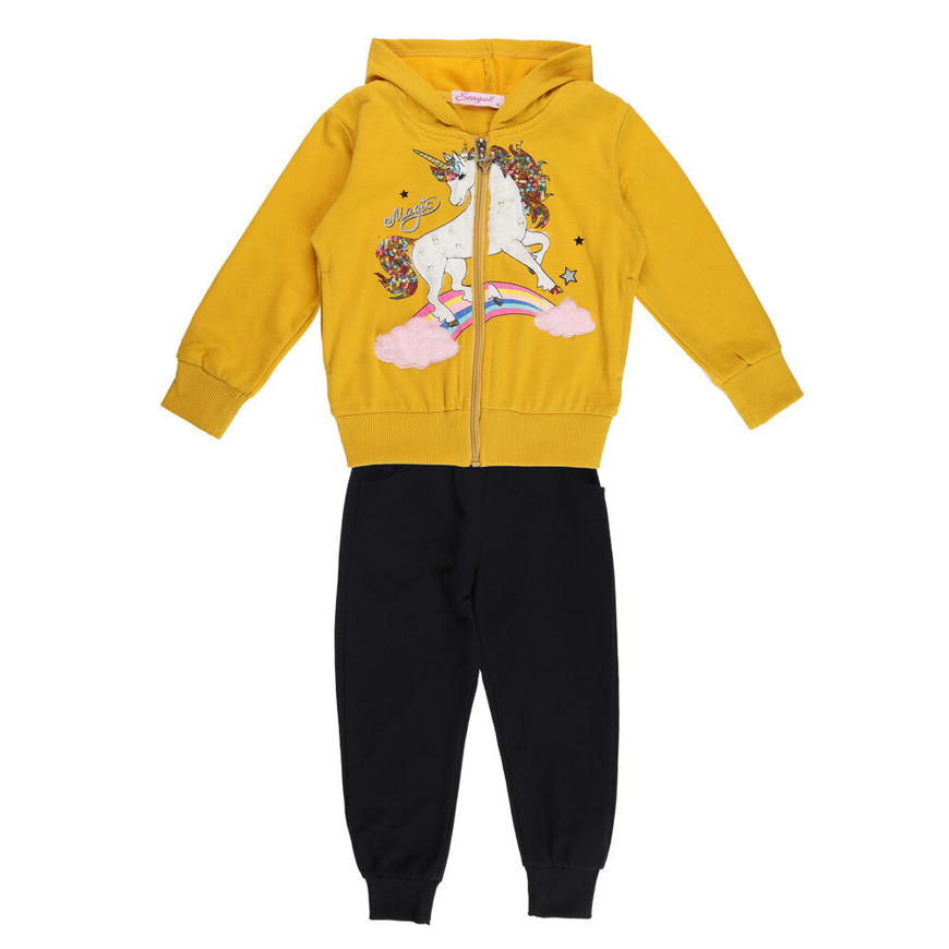 Picture of YELLOW BLACK SEAGULL TRACKSUIT WITH UNICORN